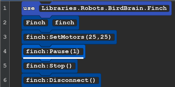 B1Moving the Robot Block Code