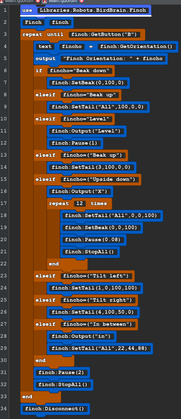 OS2 orientation and lights